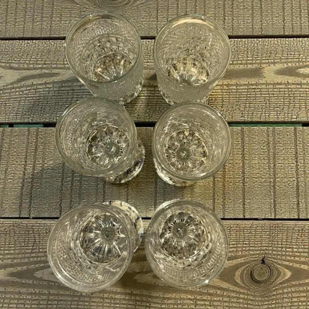 Vintage Anchor Hocking Wexford Water Goblet Glasses 5.25